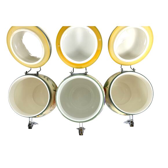 Gibson Home Fruit Grove Canister Set Apples, Grapes, Pears, 1 Large/2 Medium - Picture 10 of 12